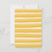 Gele en grijze Waterverf Stripes Wedding RSVP (Achterkant)