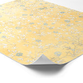 gele en grijze wilde bloemen poster (Hoek)