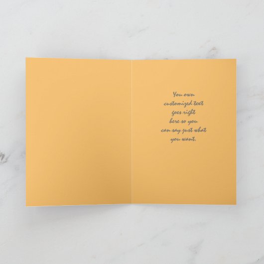 Gele en grijze wilde paarden bedankkaart (Binnen)