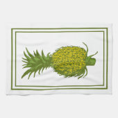 Gele en groene ananas keukenhanddoeken (Horizontaal)
