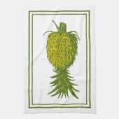 Gele en groene ananas keukenhanddoeken (Verticaal)