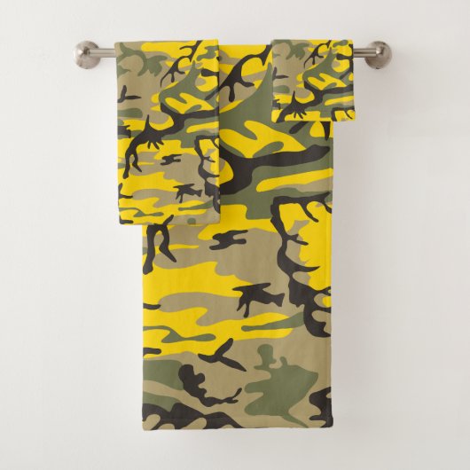 Gele en groene camouflage, leger, leger bad handdoek (Insitu)
