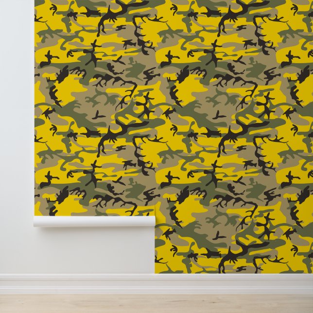 Gele en groene camouflage, leger, leger behang (Applicatie)