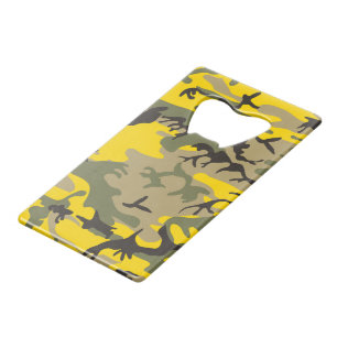 Gele en groene camouflage, leger, leger creditkaart flessenopener