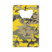 Gele en groene camouflage, leger, leger creditkaart flessenopener (Achterkant)