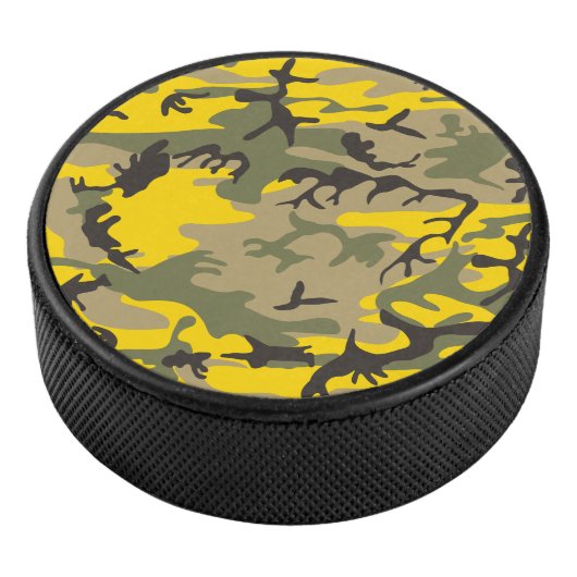 Gele en groene camouflage, leger, leger hockey puck (3/4)