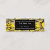 Gele en groene camouflage, leger, leger mini visitekaartje (Achterkant)