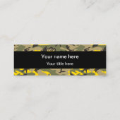 Gele en groene camouflage, leger, leger mini visitekaartje (Achterkant)