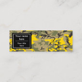 Gele en groene camouflage, leger, leger mini visitekaartje (Achterkant)