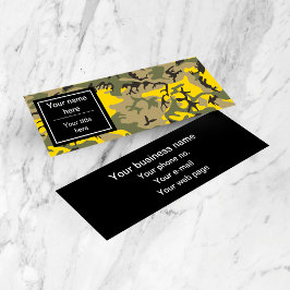 Gele en groene camouflage, leger, leger mini visitekaartje