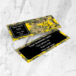 Gele en groene camouflage, leger, leger mini visitekaartje