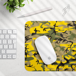 Gele en groene camouflage, leger, leger muismat
