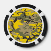 Gele en groene camouflage, leger, leger poker chips (Achterkant)