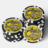 Gele en groene camouflage, leger, leger poker chips (Opstapeling)