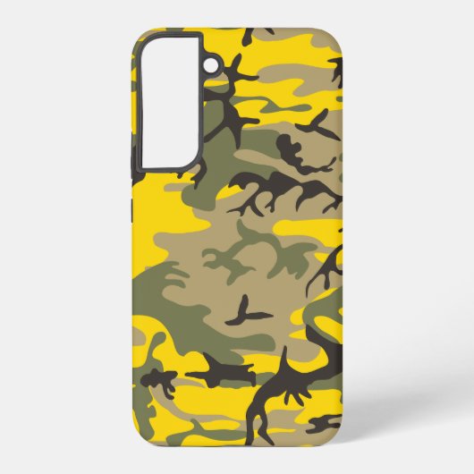 Gele en groene camouflage, leger, leger samsung galaxy hoesje (Achterkant)