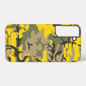 Gele en groene camouflage, leger, leger samsung galaxy hoesje (Achterkant horizontaal)