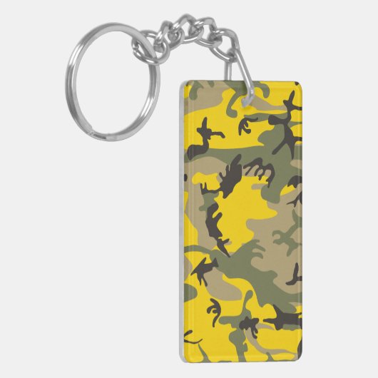 Gele en groene camouflage, leger, leger sleutelhanger (Voorkant Links)