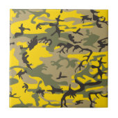 Gele en groene camouflage, leger, leger tegeltje (Voorkant)