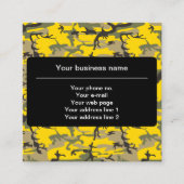 Gele en groene camouflage, leger, leger vierkante visitekaartje (Voorkant)