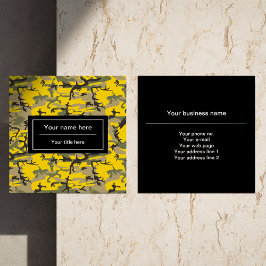 Gele en groene camouflage, leger, leger vierkante visitekaartje