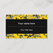 Gele en groene camouflage, leger, leger visitekaartje (Achterkant)