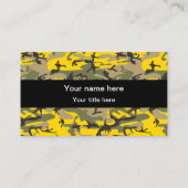 Gele en groene camouflage, leger, leger visitekaartje (Achterkant)