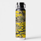 Gele en groene camouflage, leger, leger waterfles (Achterkant)