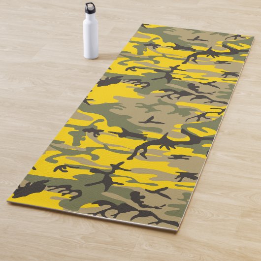 Gele en groene camouflage, leger, leger yogamat (In situ)