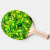 Gele en groene Coleus Flower Ping Pong Paddle Tafeltennisbatje (Zijkant)