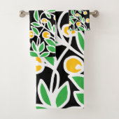 Gele en groene doodle bad handdoek (Insitu)