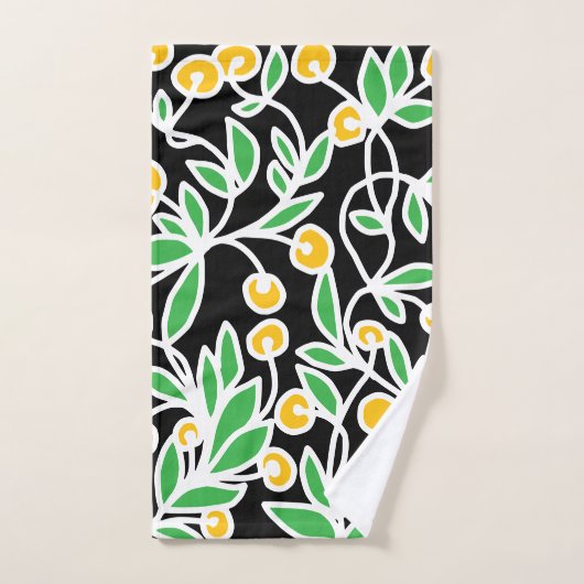 Gele en groene doodle bad handdoek (Handdoek)