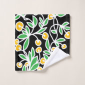 Gele en groene doodle bad handdoek (Wasdoekje)