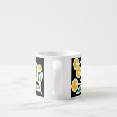 Gele en groene doodle espresso kop (Achterkant)