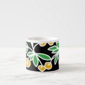 Gele en groene doodle espresso kop (Voorkant)