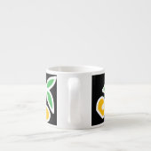 Gele en groene doodle espresso kop (Achterkant)