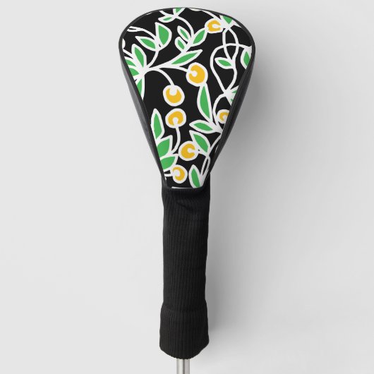 Gele en groene doodle golfheadcover (Voorkant)