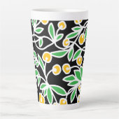 Gele en groene doodle latte mok (Voorkant)