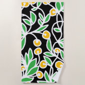 Gele en groene doodle strandlaken (Voorkant)