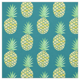 Gele en groene Hawaiiaanse Waterverf Ananas Stof