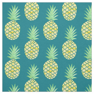 Gele en groene Hawaiiaanse Waterverf Ananas Stof