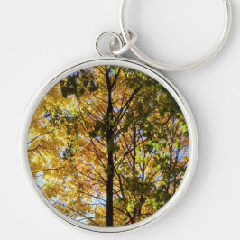 Gele en groene Herfst Sleutelhanger