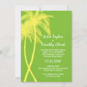 Gele en groene huwelijksuitnodigingen kaart (Voorkant)
