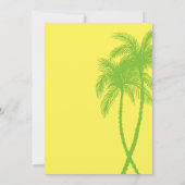 Gele en groene huwelijksuitnodigingen kaart (Achterkant)