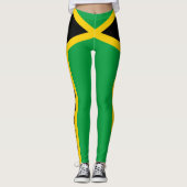 Gele en groene Jamaica-Leggings Leggings (Voorkant)