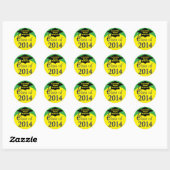 Gele en groene klasse van 2014 Afstuderen Stickers (Vel)
