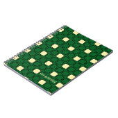 Gele en groene klaver aanmoediging notitieboek (Linkerzijde)