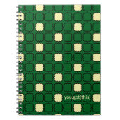 Gele en groene klaver aanmoediging notitieboek (Voorkant)