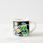 Gele en groene krabbel espresso kop (Rechts)