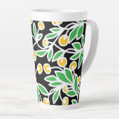 Gele en groene krabbel latte mok (Rechterhoek)