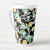 Gele en groene krabbel latte mok (Linkerhoek)